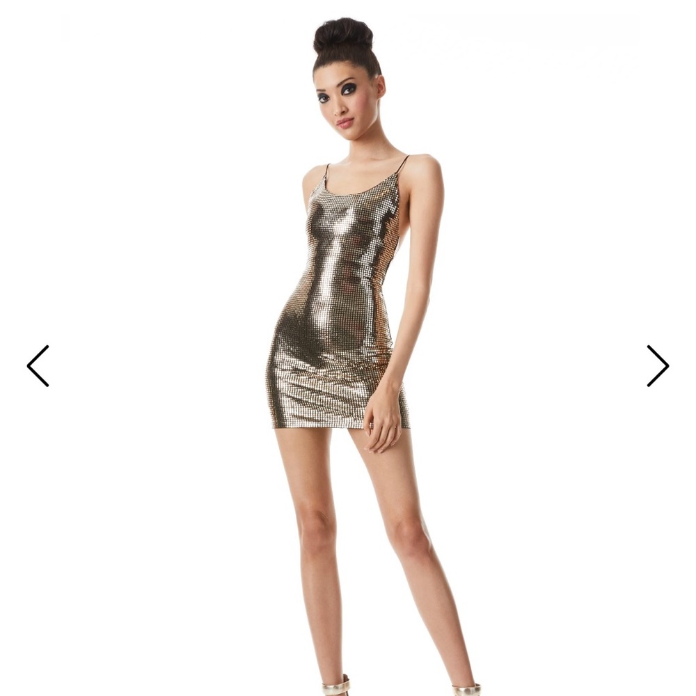 Alice + Olivia NELLE EMBELLISHED MINI DRESS